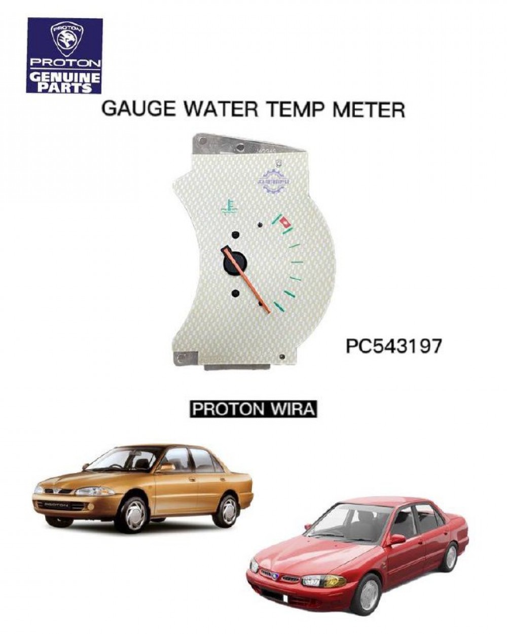 Proton Wira 1.3 Gauge Water Temp Meter Original PC543197